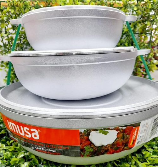 IMUSA Caldero 3-pc. Cookware Set, 30 cm. 24 cm. and 18 cm