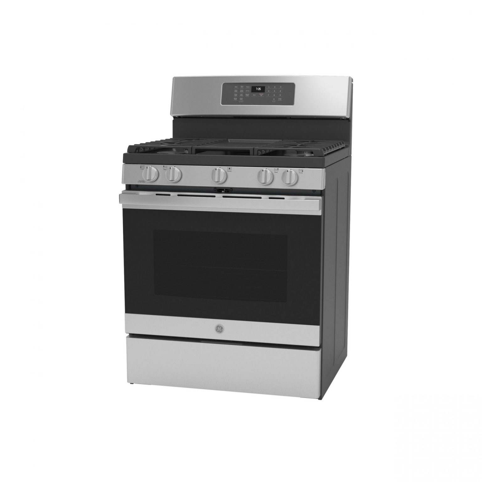 GE 30″ 5 BURNER GAS RANGE AIR FRYER S/S STOVE JGB735SPSS Ramlagans