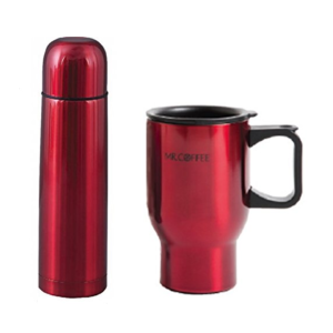 Mr. Coffee 108165.02 Javeline 2 Piece Thermos & Thermal Travel Mug Gift Set