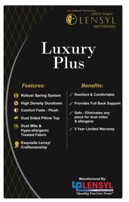 Lensyl AllNite Luxury Plus Mattress - Image 5