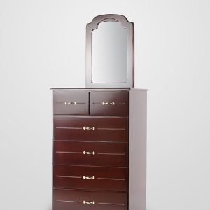 Elegante Chest of Drawer with Mirror W/ETB-CODW/M-01 6 Drawer