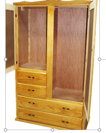 Tall Regular Pitch Pine Wardrobe - Image 2