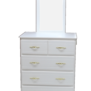 5 Drawer Chest Of Draw With Mirror White