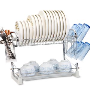 KITCHENWARE S/STEEL DISH DRAINER