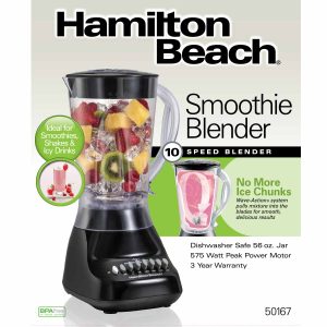 10 Speed Blender with 56oz Plastic Jar
