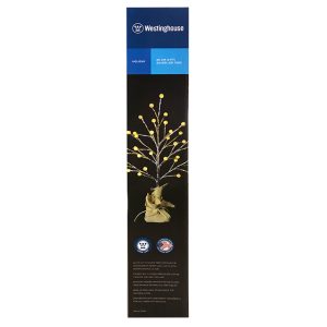 WSLX21001 WESTINGHOUSE XMAS 60CM SILVER 36 LED BERRY TREE BATTERY OPERATED