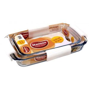 3PC SQUARE MARINEX BAKING DISH