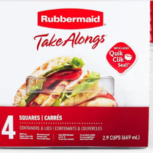 1 4PC SET RUBBERMAID CONTAINERS