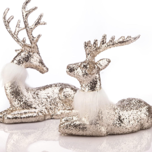 GOLD DEER XMAS DECO