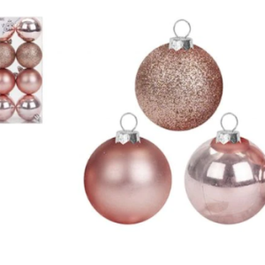 ROSE GOLD XMAS BALLS