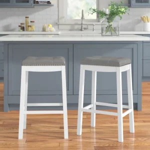 BAR STOOL WHITE & GREY