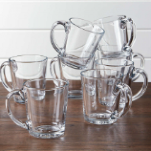 NICOLE MILLER 4PC GLASS MUG SET