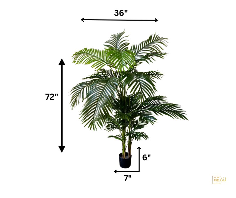 Areca Palm Artificial Tree (32 branch count) 7ft - Image 6