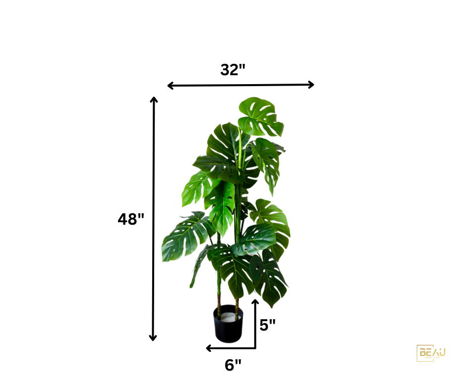Artificial Monstera Plant 4ft - Image 6