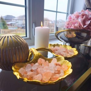 Golden Leaf Double Trinket Bowl
