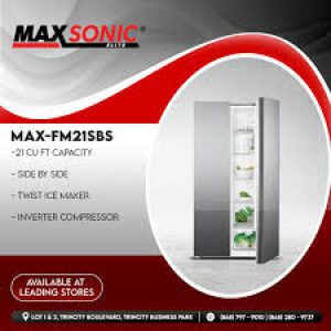 MAXSONIC 21CUFT SXS REFRIGERATOR MAX-FM21SBS