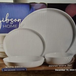 GIBSON HOME WHITE DECO TABLEWARE