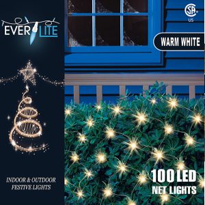 100 LED NET LIGHTS 4'X6' WARM WHITE CSA