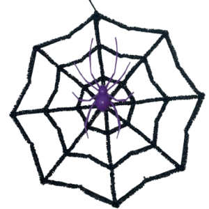 TINSEL SPIDER WEB HANGING DECOR
