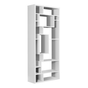 MONARCH 72"/WHITE BOOKCASE 17071
