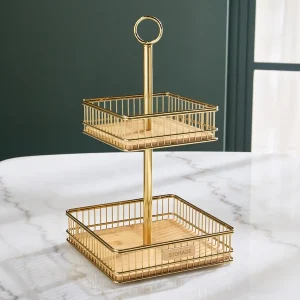 Gold 2 Tier Basket