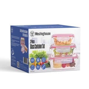 WESTINGHOUSE 3PC GLASS CONTAINER SET