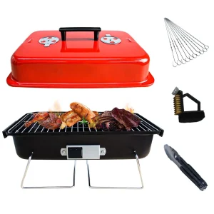 PORTABLE CHARCOAL GRILL BAKED ENAMEL ON STEEL