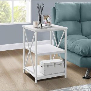 MONARCH WHITE METAL ACCENT TABLE 13599