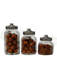 ISLAND KITCHEN SMALL PK GLASS CANISTER SET