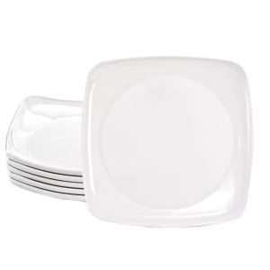 SQUARE WHITE PLASTIC PLATE