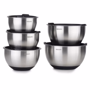 MAXSONIC 5PC PREMIUM S\STEEL BOWL