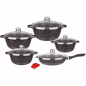 10-piece non-stick aluminum casserole set