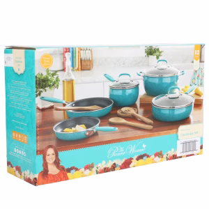The Pioneer Woman Frontier Speckle 12-Piece Aluminum Cookware Set