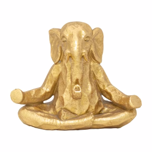 Meditating elephant statue