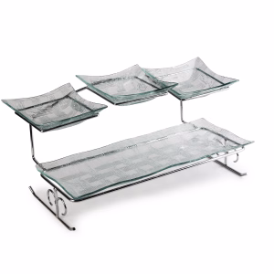 5-piece glass buffet serving set