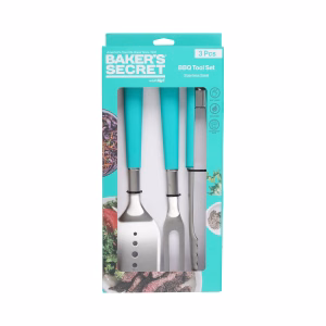 BAKER'S SECRET 3PC BBQ TOOL SET