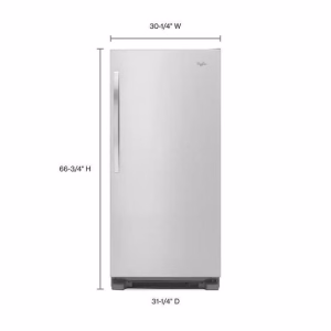 WHIRLPOOL 18CFT S/STEEL ALL FRIDGE WSR57R18DM